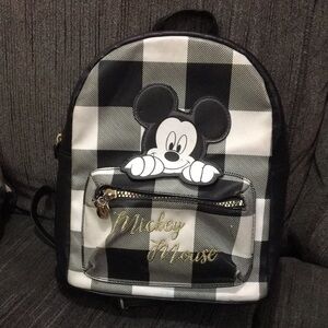 Mickey Mouse Plaid Backpack Disney